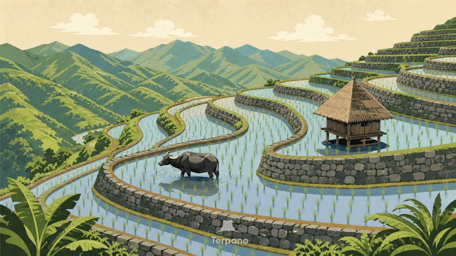 Luzon Cordillera, Philippines — original illustration of Luzon Cordillera, Philippines