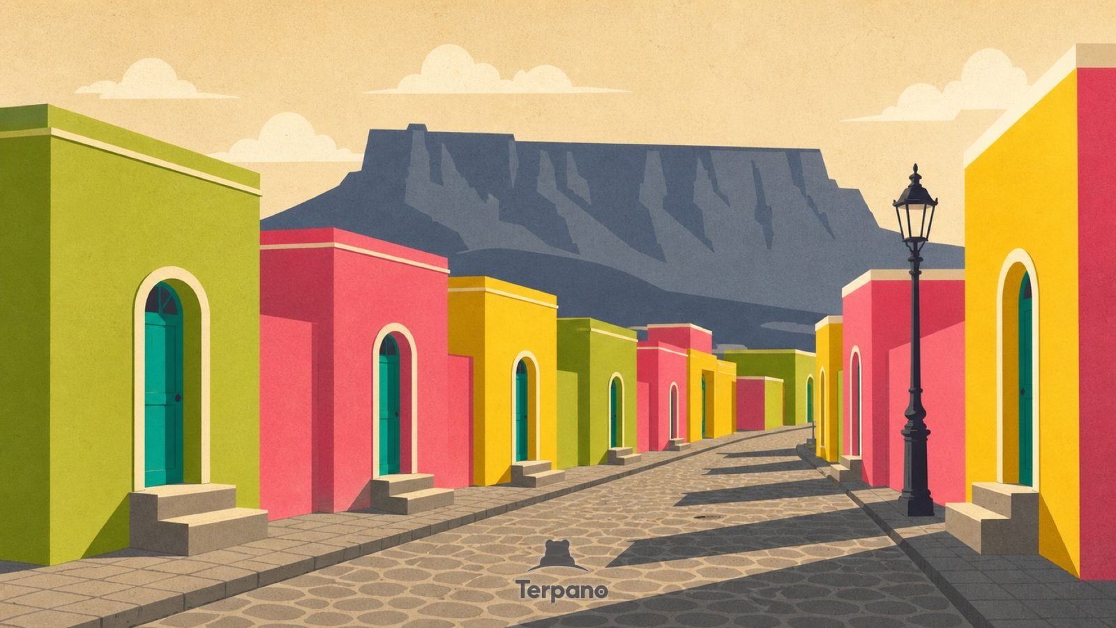 Painted Cube Slope — original illustration of Cape Town, South Africa