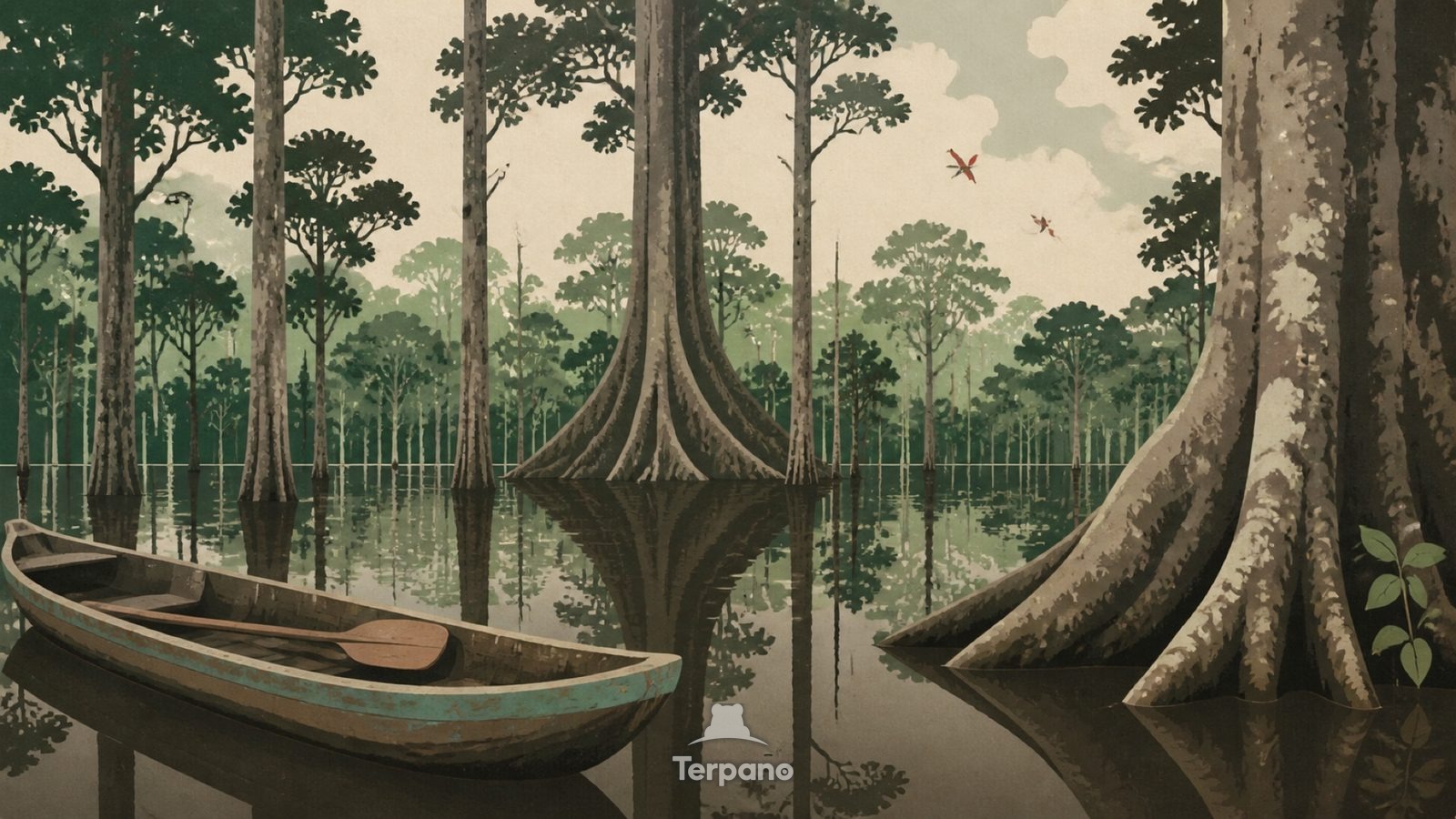 Amazon Basin, Brazil — original illustration of Amazon Basin, Brazil
