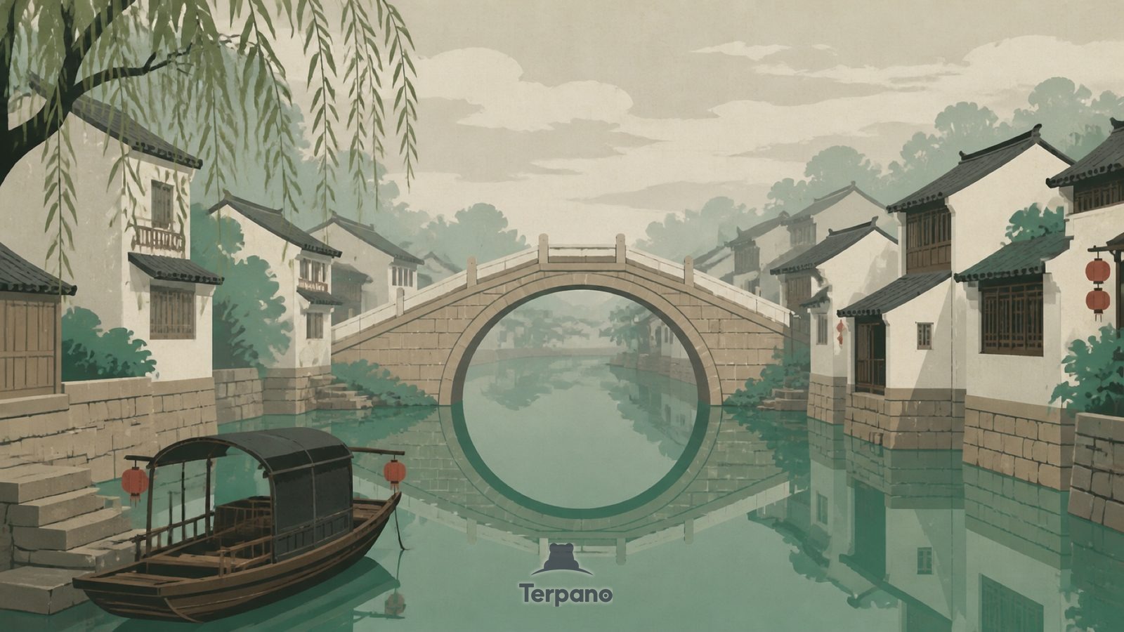 Yangtze Delta, China — original illustration of Yangtze Delta, China