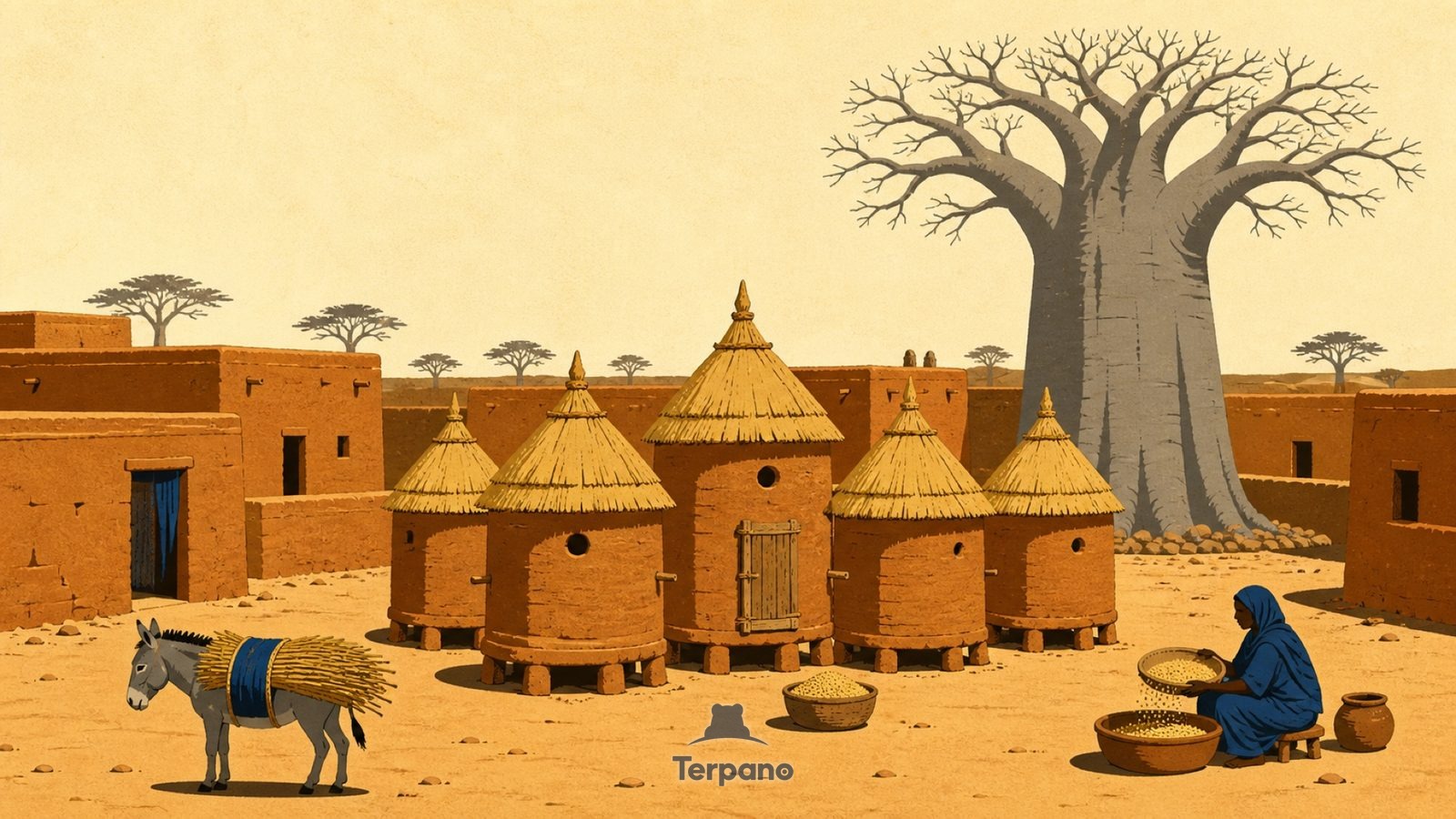 Sahel, Burkina Faso — original illustration of Sahel, Burkina Faso