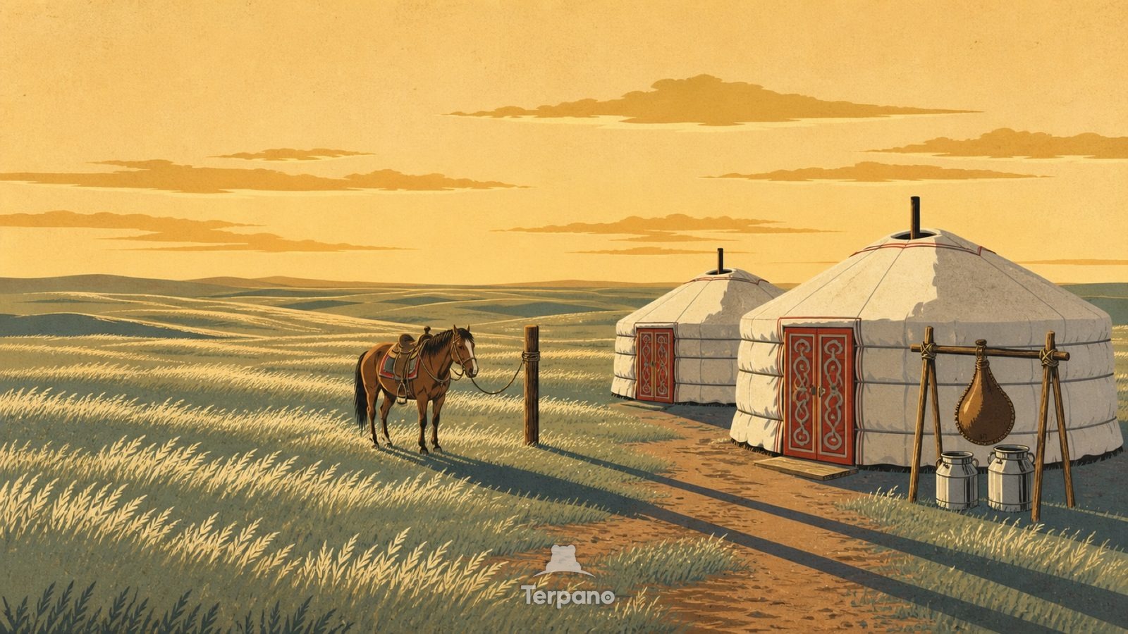 Kazakh Steppe — original illustration of Kazakh Steppe