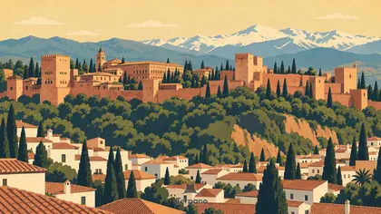 L'Alhambra au-dessus de Grenade