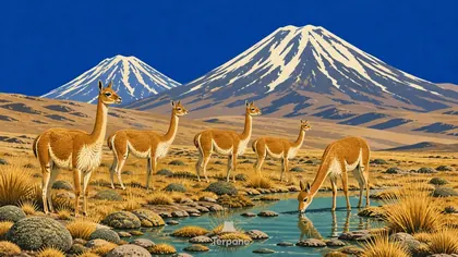 Vicunas on the High Altiplano