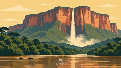 Le Salto Ángel tombant de l'Auyán-tepui