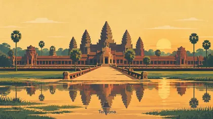 Tours en bouton de lotus au-delà des douves d'Angkor
