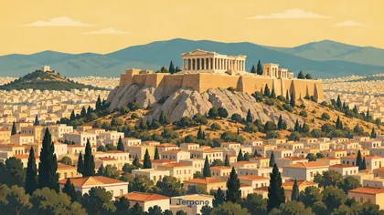 L'Acropole au-dessus du bassin d'Athènes