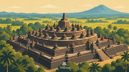 Les terrasses concentriques de stupas de Borobudur