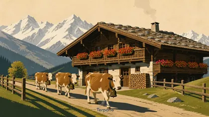 Chalet alpino dalle gronde profonde