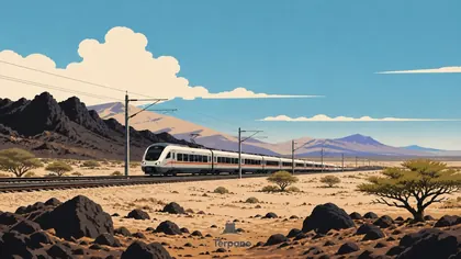 Electric Train across the Rift Desert