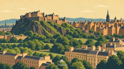 Le château d'Édimbourg sur son rocher volcanique