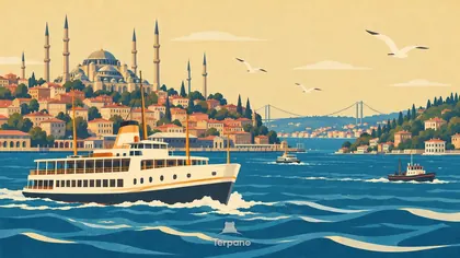 Coupoles et ferries sur le Bosphore