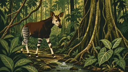 Okapi in the Ituri Rainforest