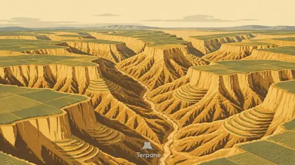 Wind-Carved Loess Gullies