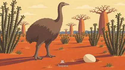 Elephant Bird in the Spiny Forest (Reconstruction)