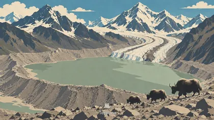 A New Lake behind a Ridge of Rubble