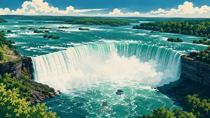 Horseshoe Falls in Rising Mist