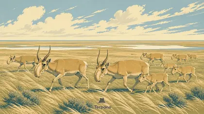 Saiga Herd on Open Steppe