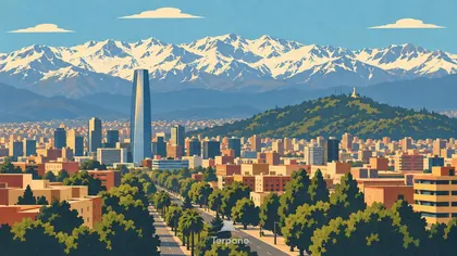 Les gratte-ciel de Santiago au pied des Andes