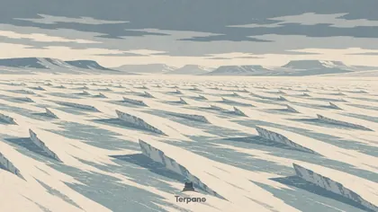 Sastrugi Snow Plain