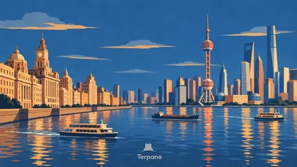 Le vieux Bund face à la nouvelle skyline de Pudong