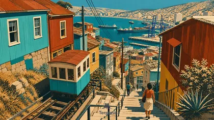 Escaliers à travers les collines