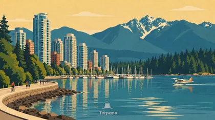 Vancouver entre Coal Harbour et les montagnes